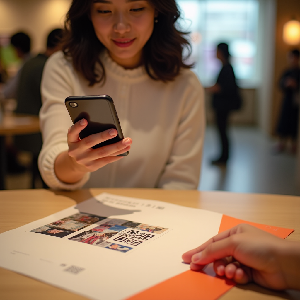 イベントでQRコードを読み取る様子